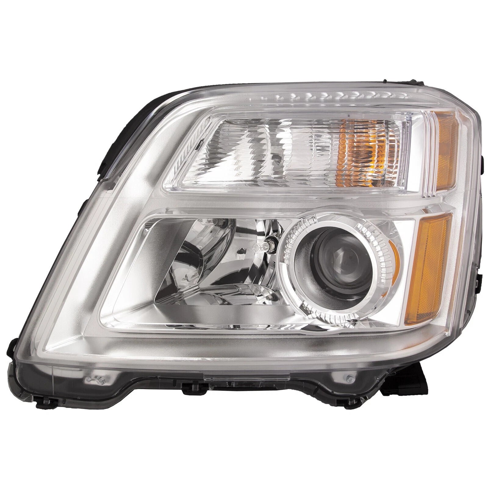 Halogen Headlight Chrome Left Driver Side for GMC Terrain (2010–2015)