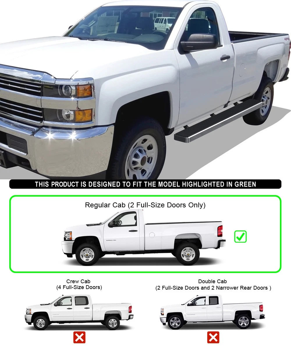 6in Steel Wheel to Wheel Boards for Silverado Sierra (2007–2018)