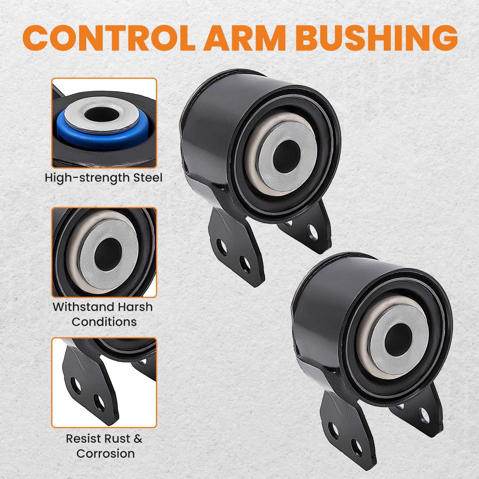 2X Front Lower Control Arm Forward Bushing LH & RH for Acadia Traverse (2007–2017)