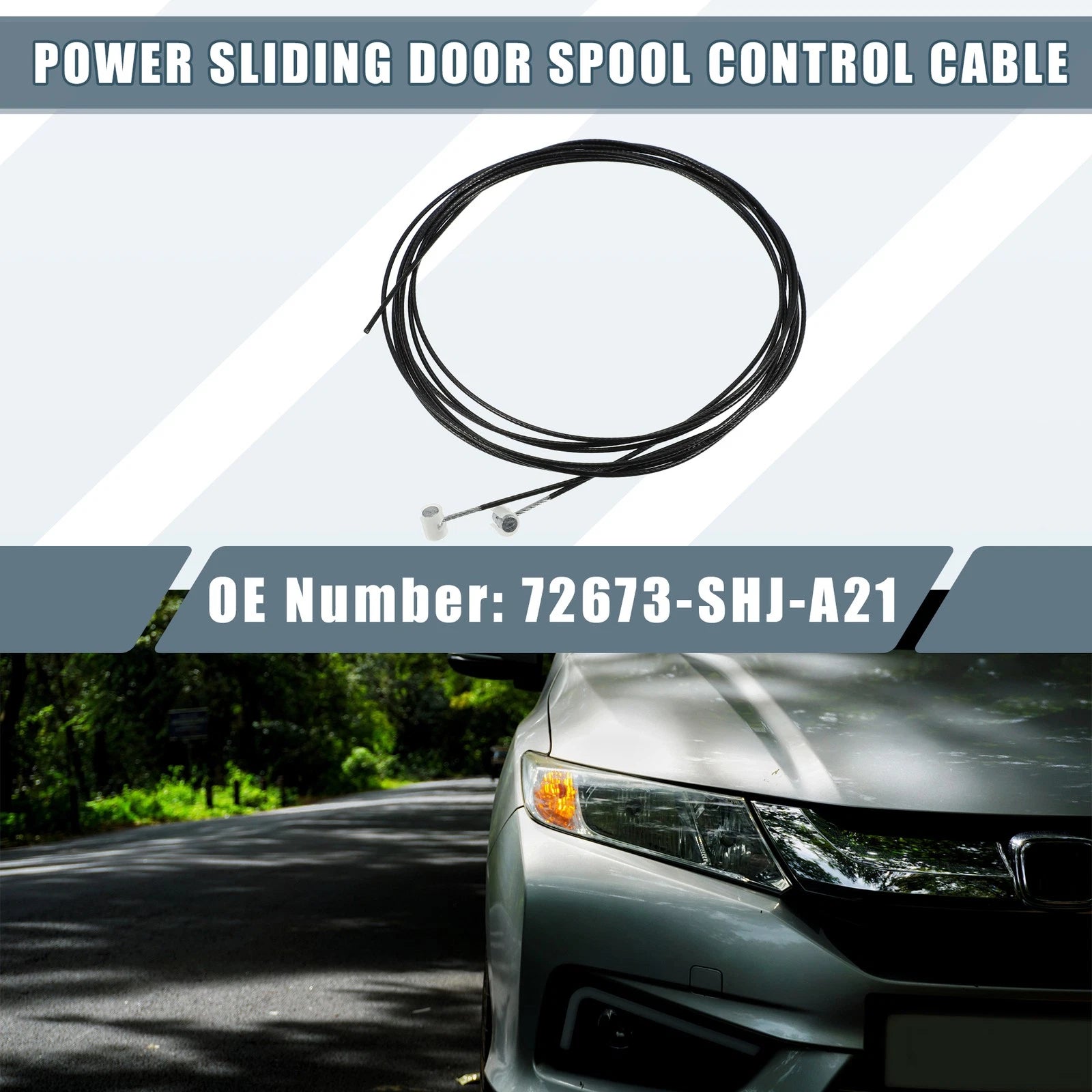 Set of 1 Power Sliding Door Cable Assembly Kit 72010-SHJ-A21 for Honda Odyssey (2018–2023)