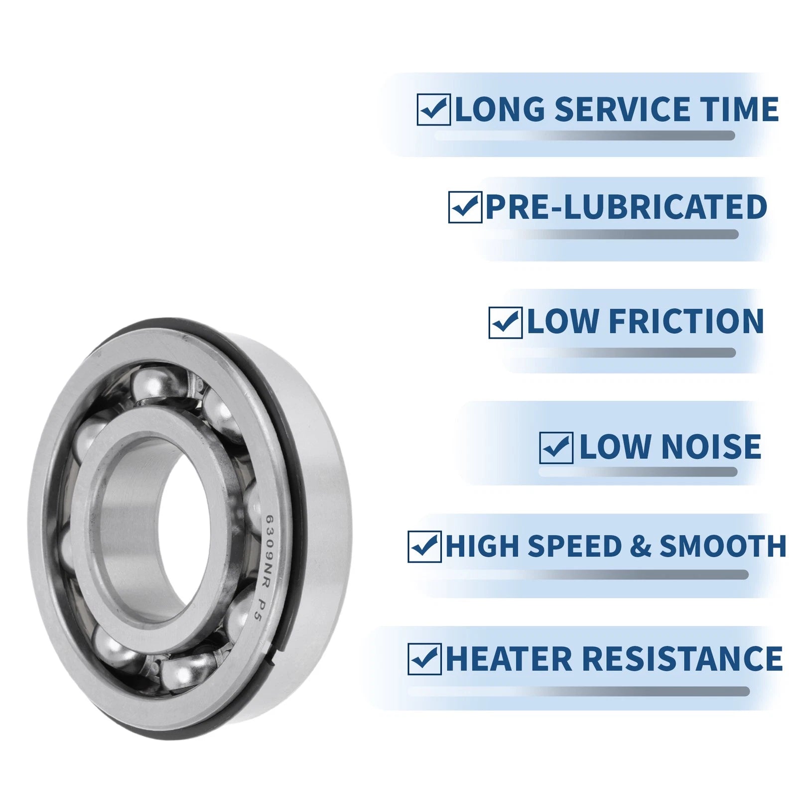 Deep Groove Ball Bearing 6309NR for Scooter Skateboard Wheel (P5)