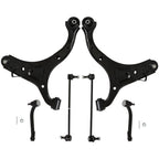 Set of 6 Front Lower Control Arms Tie Rods Sway Bars for Hyundai Kia (2010–2013)