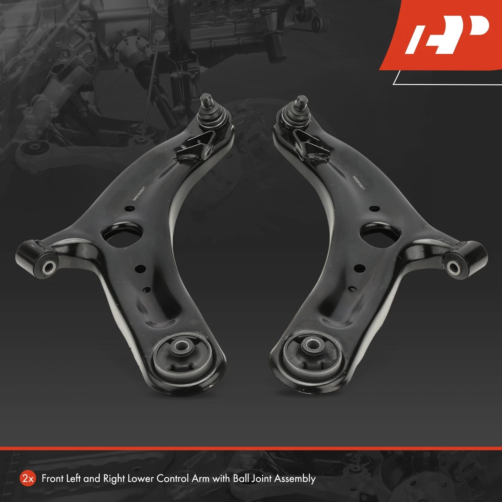 2X Front Lower Control Arm with Ball Joint for Kia Soul (2010-2013)
