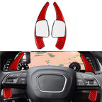 Steering Wheel Shift Paddle Extensions for Audi A3 A4 A5 Q3 Q5 Q7 Q8 SQ5 TT (2010–2023) - Red