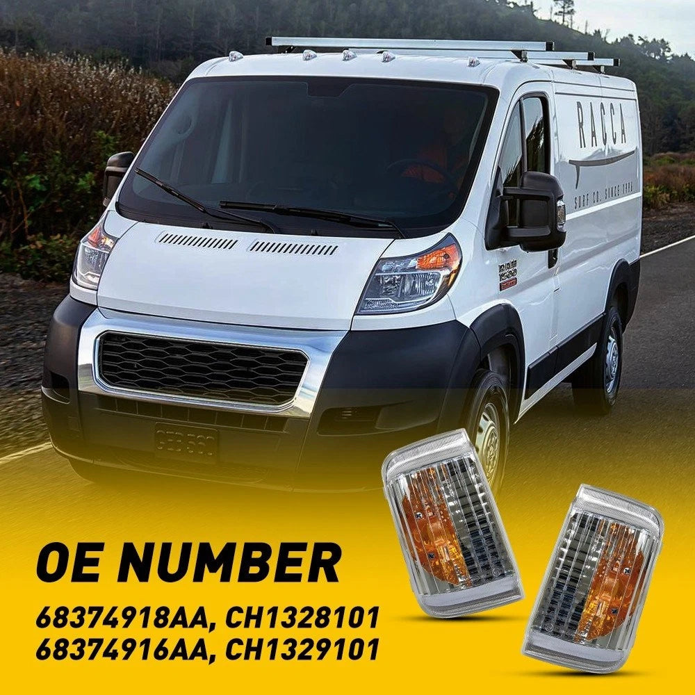 Pair Turn Signal Lens Covers for Ram ProMaster (2014-2023)