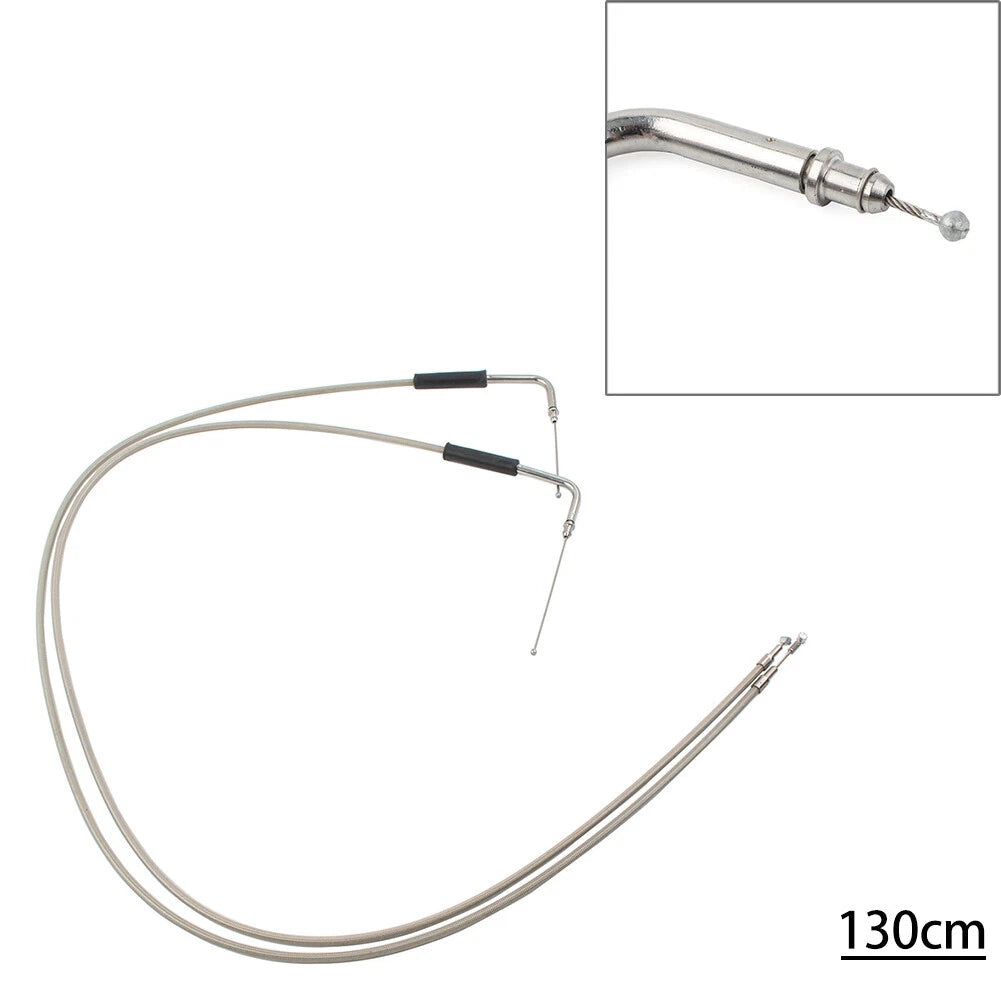 2X Stainless Steel Throttle Cable for Harley Sportster XL1200 883 (2004–2023)