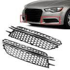 Honeycomb Front Bumper Fog Light Grilles for Audi A6 C7 (2012-2015)