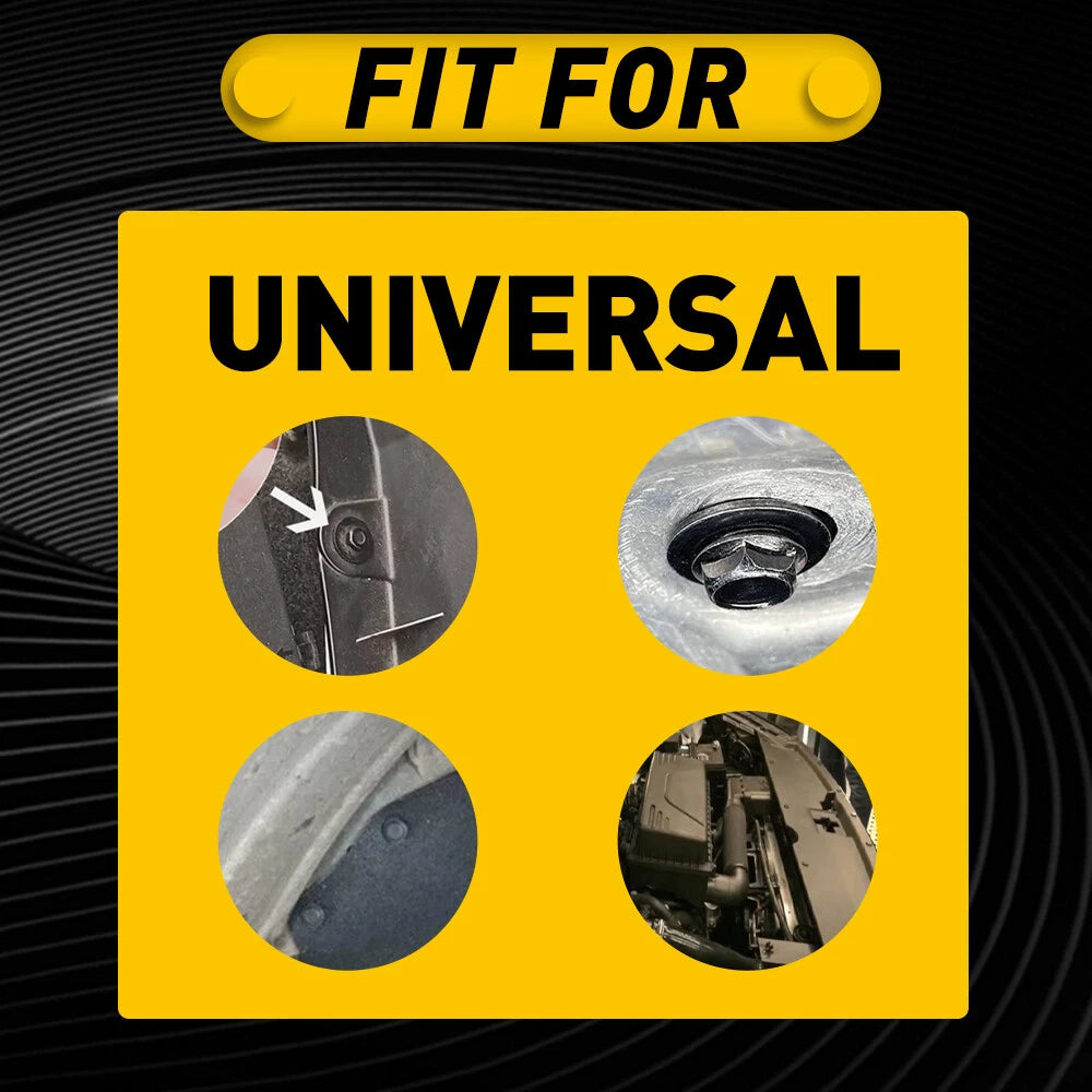 Set of 50 Metal Retainer Clips for Automotive Applications (22mm Length)