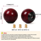 Carbon Fiber Manual Gear Shift Knob for Universal Fit (2X)