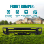 Black Steel Front Bumper Face Bar for Ford Ranger (2019–2023)