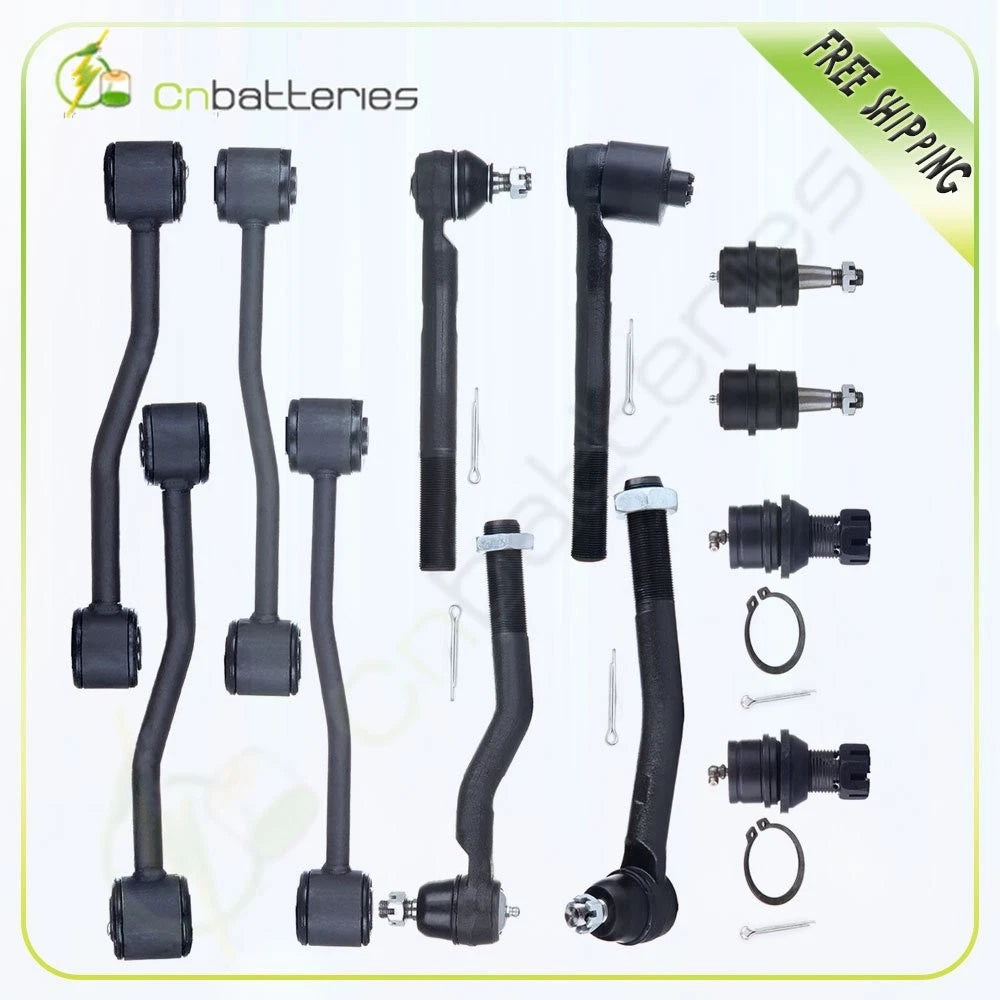12pcs Suspension Kit Tie Rod End Sway Bar for Jeep Grand Cherokee (1999–2004)