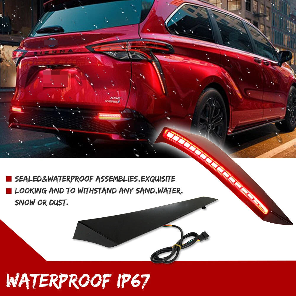 LED Rear Bumper Tail Lights for Toyota Sienna (2021–2023) Smoked