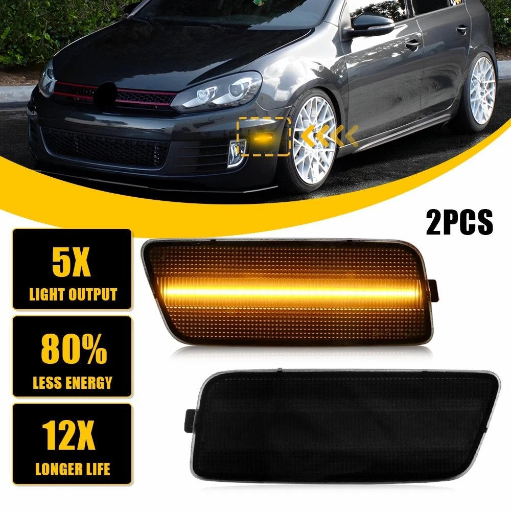 Smoke Side Marker Light Lamp for VW MK6 Golf GTI (2010–2014)