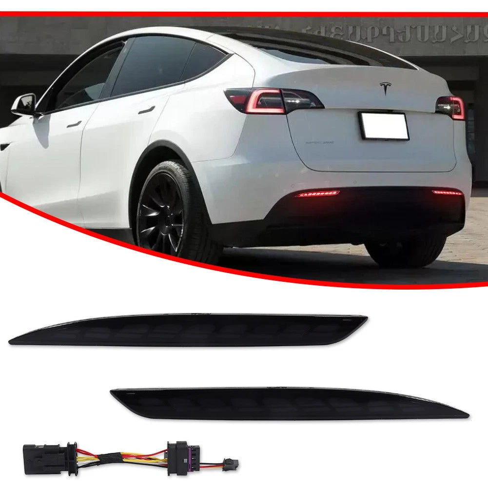 Smoked LED Tail Brake Signal Lights for Tesla Model Y (2021–2024)