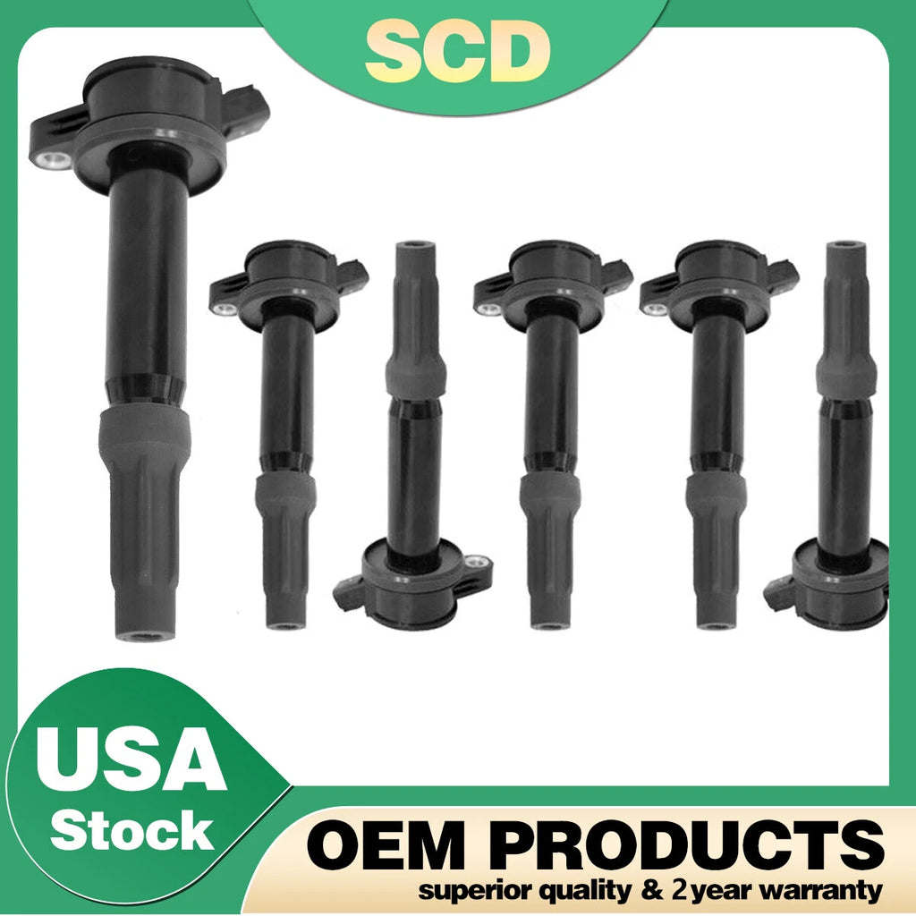 Set of 6 Ignition Coils for Ford Fusion (2006–2012) & Ford Escape (2009–2012) DG514 UF486