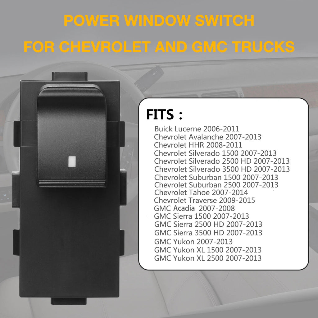 Power Window Switch for Chevy Silverado GMC Sierra (2006-2015)