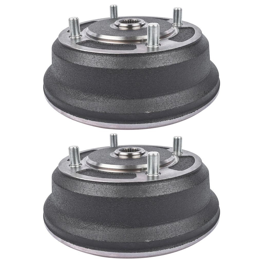 Pair Front Brake Drums for Kawasaki Mule 3000 3010 3020 4000 4010