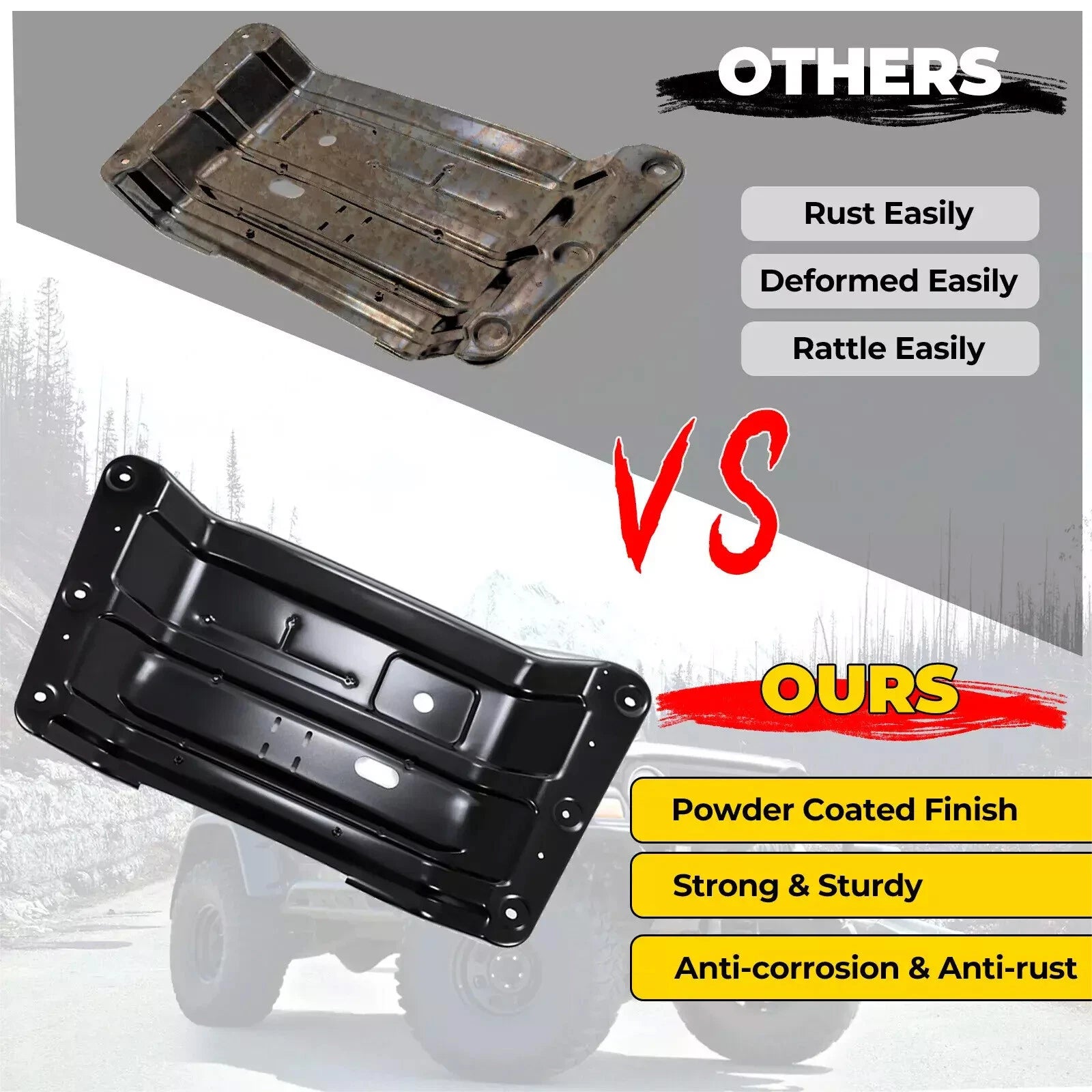 Transmission Skid Plate Crossmember for Jeep Wrangler TJ (2003–2006)