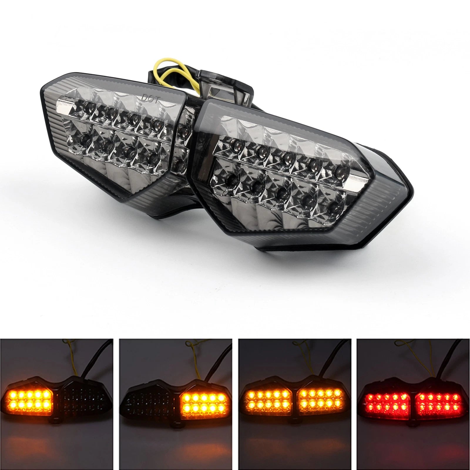 Integrated Tail Light Signals for Yamaha YZF R6 R6S XTZ1200 (2003–2008)