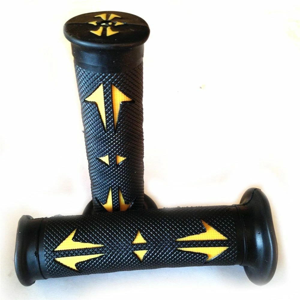 Set of 2 Rubber Hand Grips for Yamaha Dirt Bike (7/8" Left, 1" Right)
