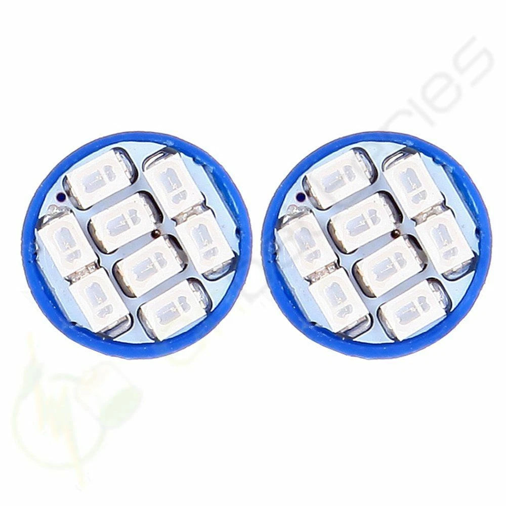 10X 168 920 W5W T10 8SMD LED License Plate Tag Light Bulbs Blue