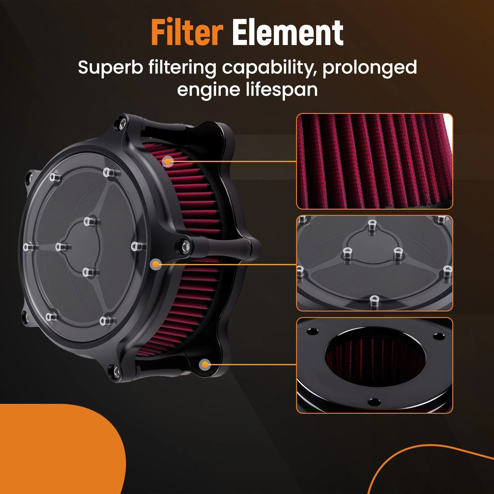Air Intake System for Harley FLSTNSE FLSTSE FXSBSE (2011–2015) Red