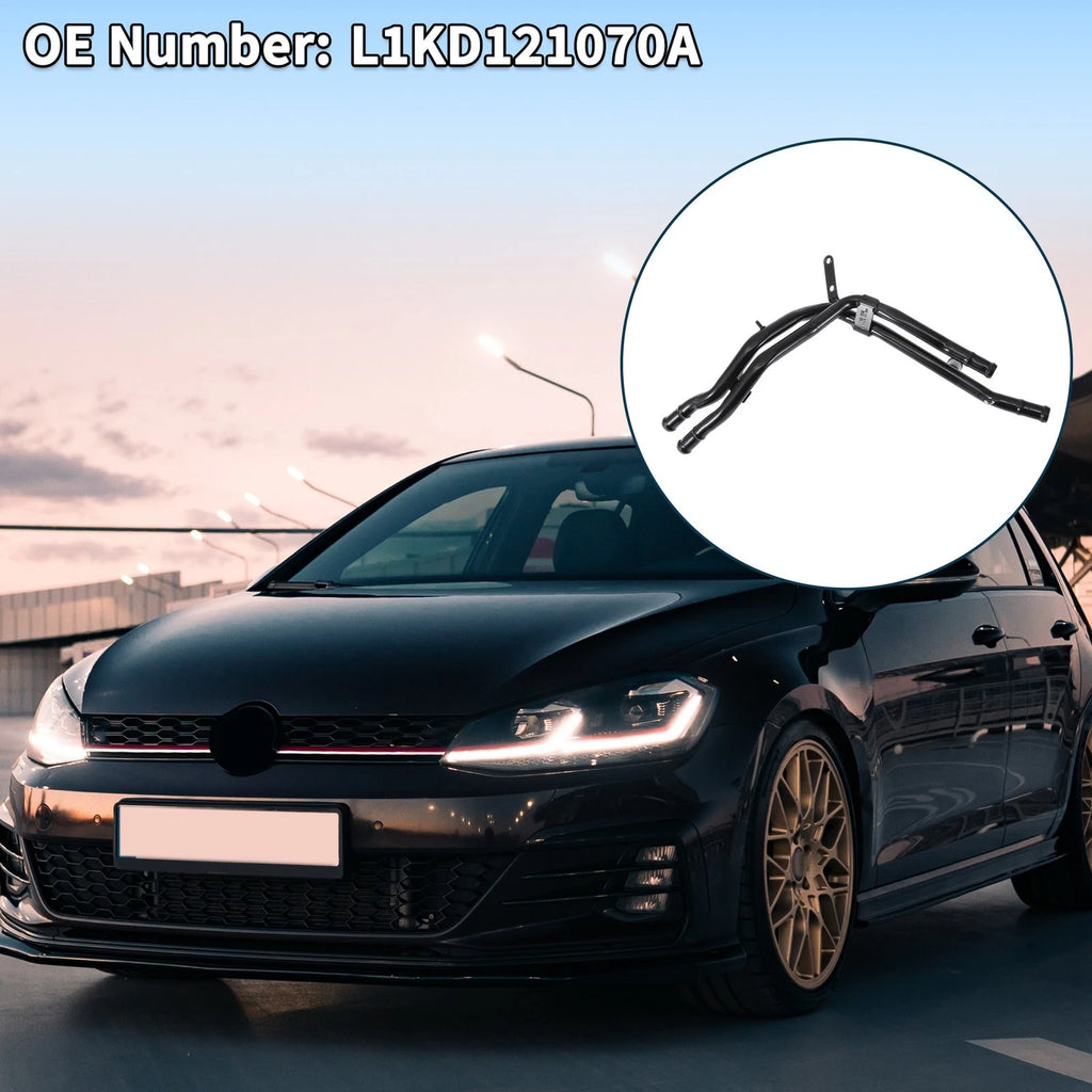 Radiator Hose Coolant Pipe for Volkswagen Golf (2007–2009) 1 Pcs Black