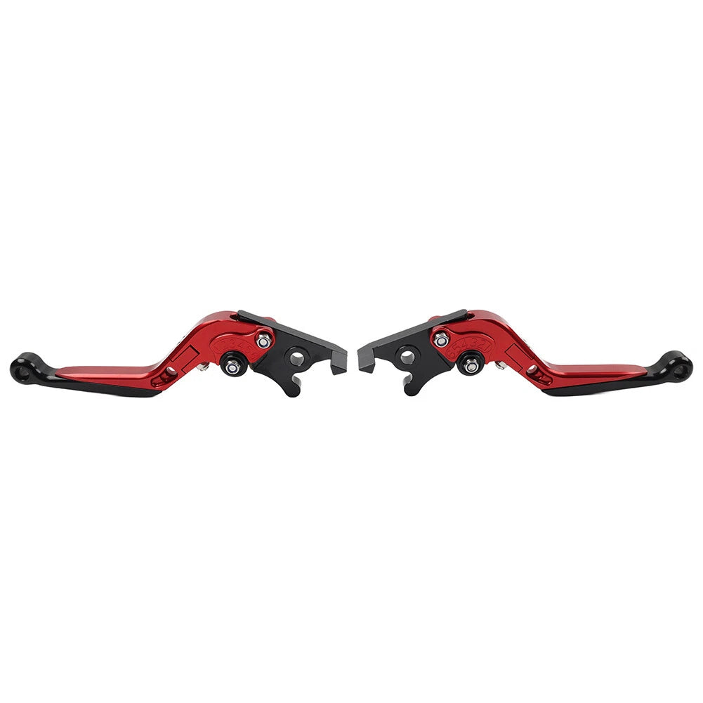 Pair Red Extendable Brake Clutch Levers for BMW F800GS/F800R (2008–2018)