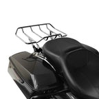 Chrome/Vivid Black Quick Release Luggage Rack for Harley Road Glide (2014-2025)