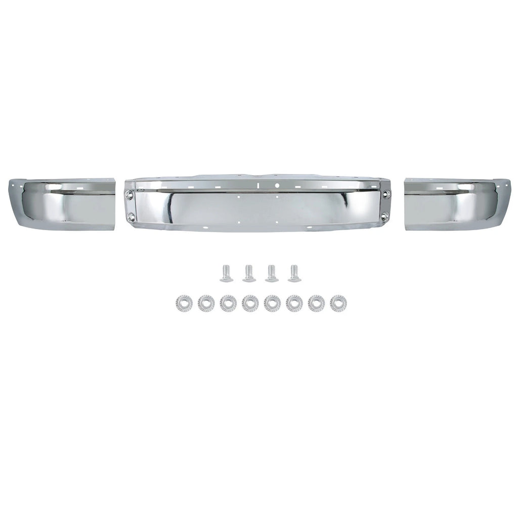 Chrome Steel Front Bumper Face Bar for Chevy Express/GMC Savana (2003–2025)