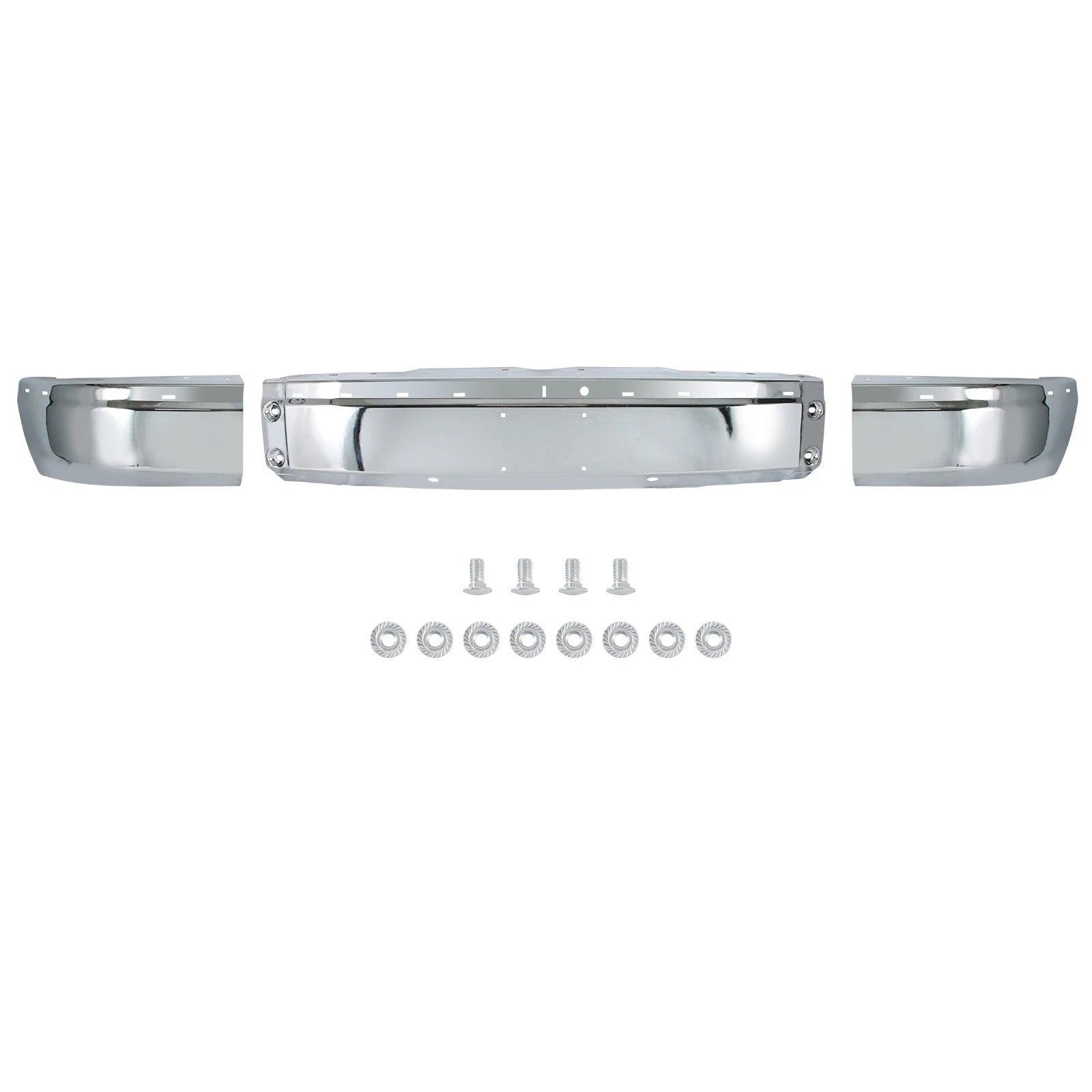 Chrome Steel Front Bumper Face Bar for Chevy Express/GMC Savana (2003–2025)