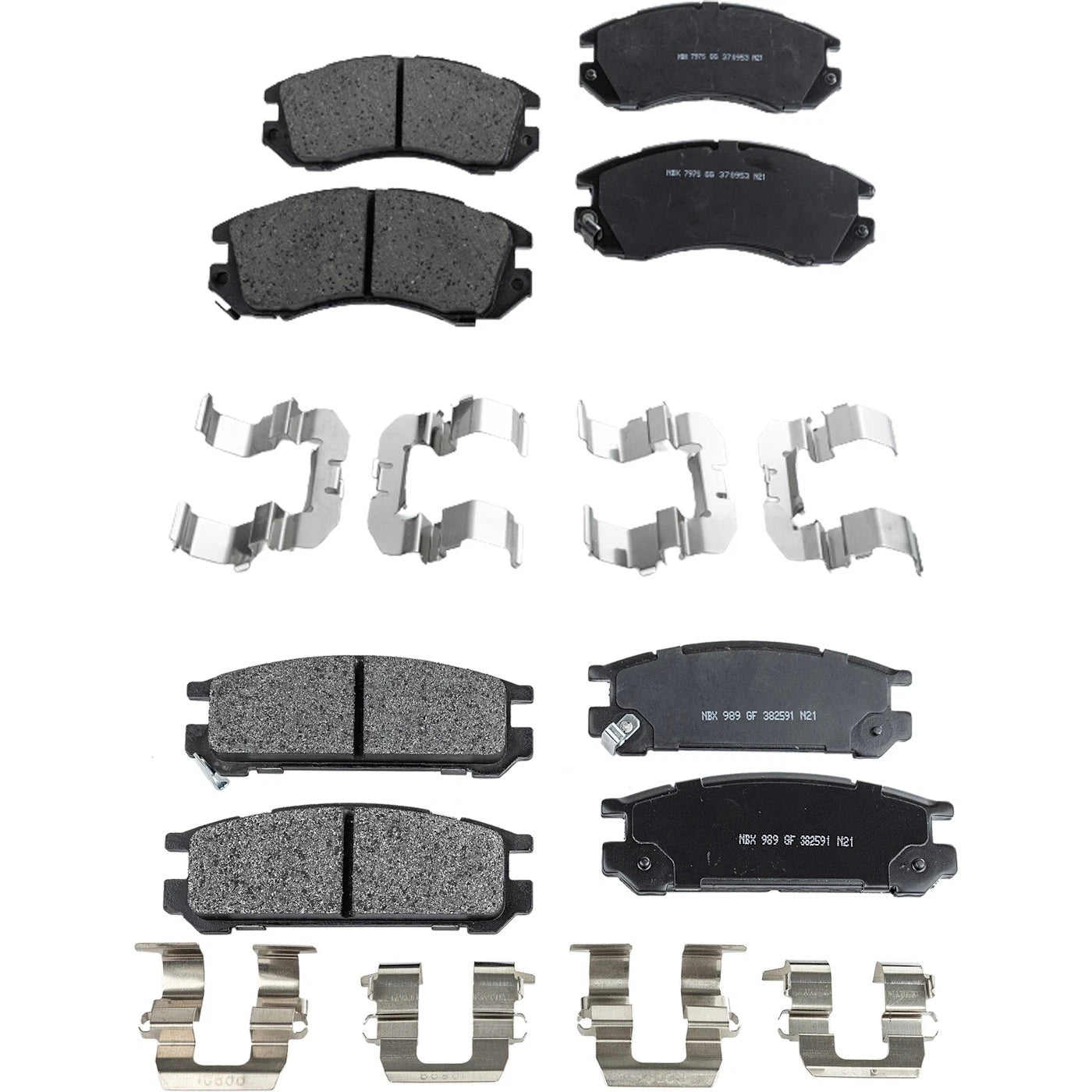 Set of 4 Ceramic Brake Pads for Subaru Legacy (1990–1996)