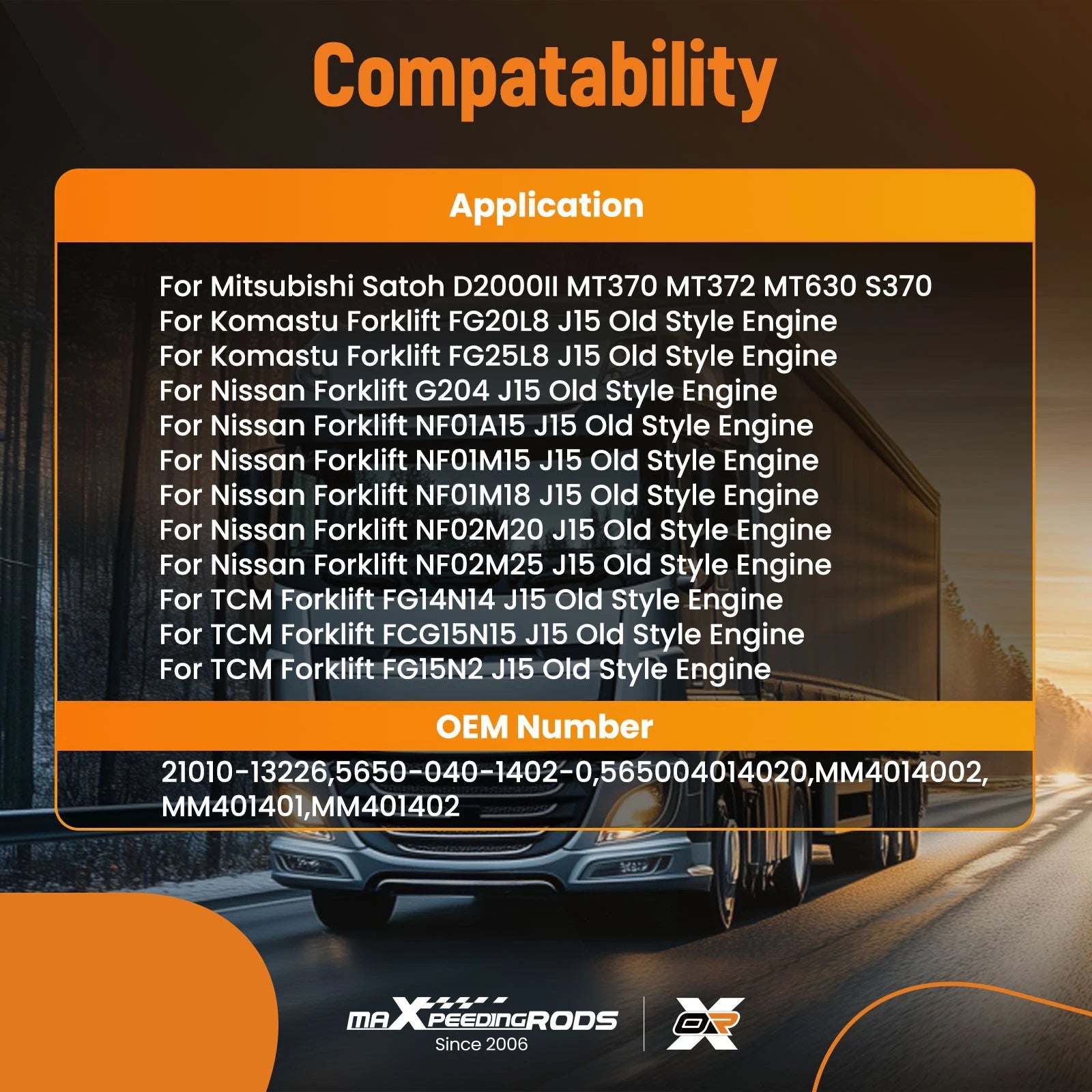 Water Pump for TCM Forklift FG25 J15 Old Style Engine (2007–2009)