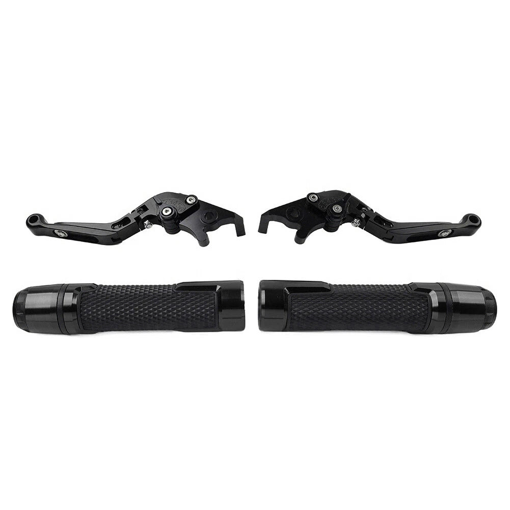 Set of 2 Black Extendable Brake Clutch Levers for Suzuki GSXS125 (2017–2023)