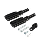 Black Passenger Footpeg Mounts for Harley Softail Slim FLS (2012-2017) FLSTSB (2008-2011)