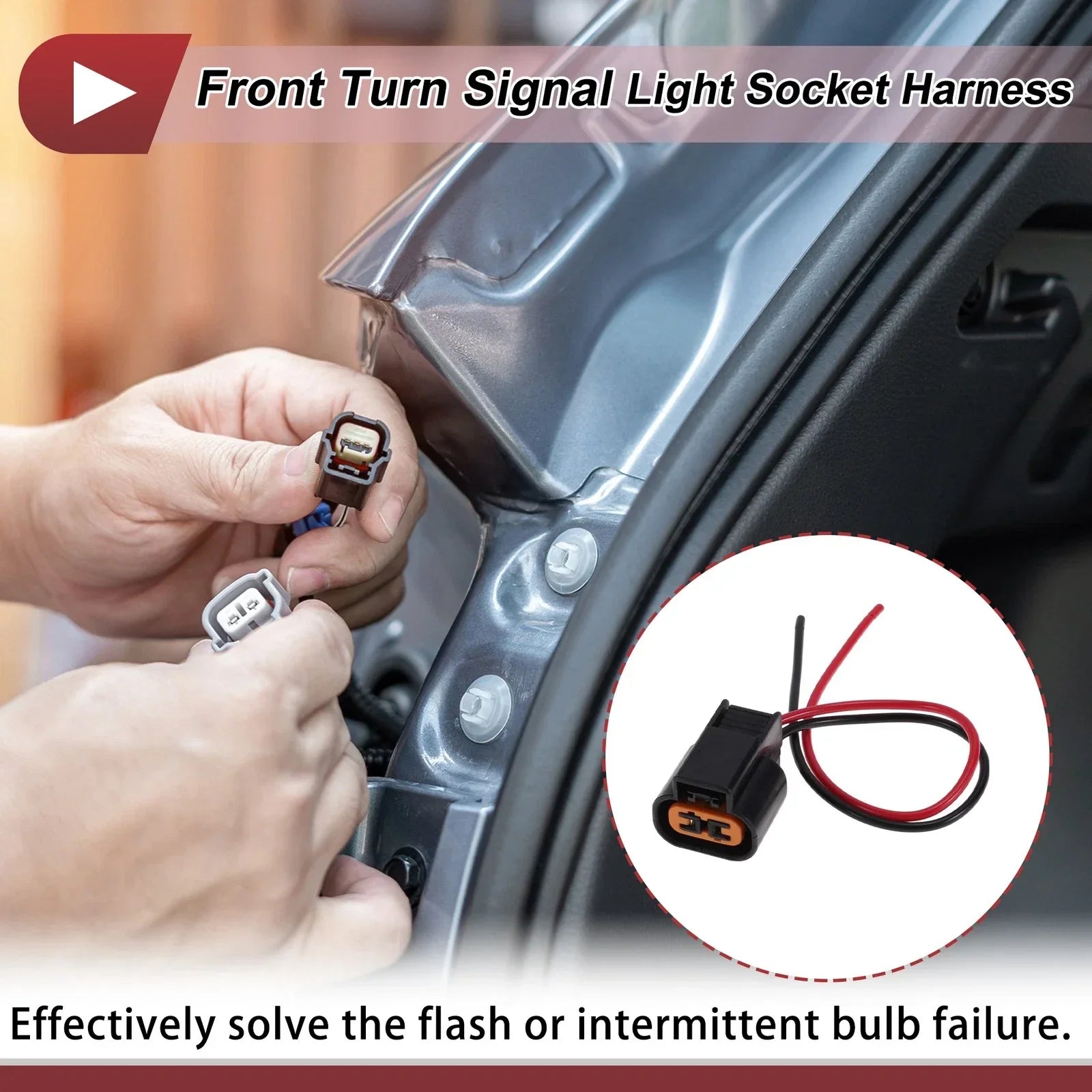 Front Turn Signal Light Socket Wiring for Hyundai Elantra (2006-2018)