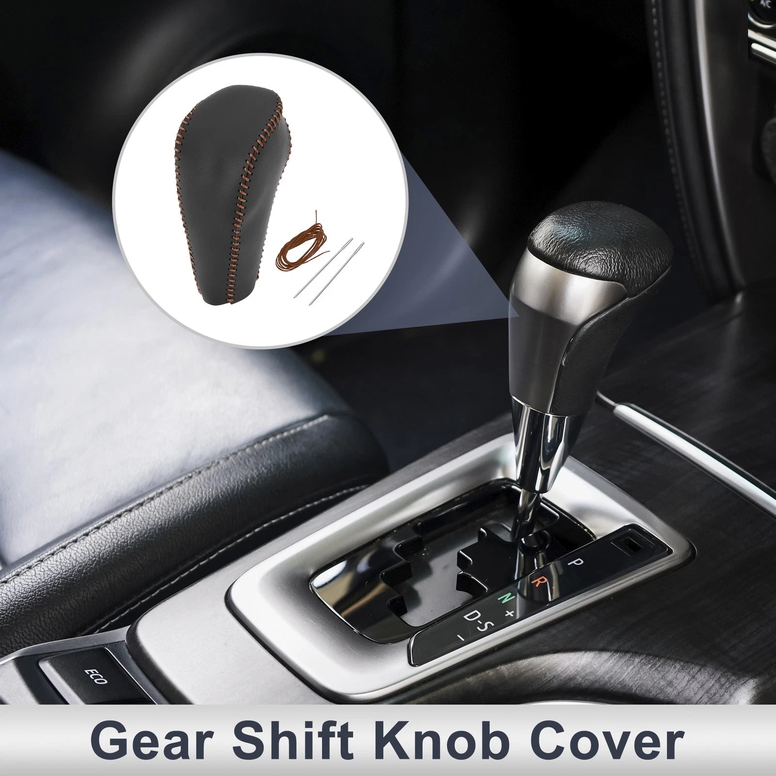 1 Pc Gear Shift Knob Cover for Chevrolet Cruze (2011–2015) Black Brown
