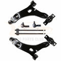Set of 6 Front Suspension Control Arms and Tie Rods for Ford Focus (2000–2003)