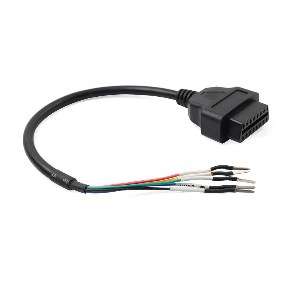 16 Pin OBD2 Female K Line CAN Jumper Tester Connector Cable for