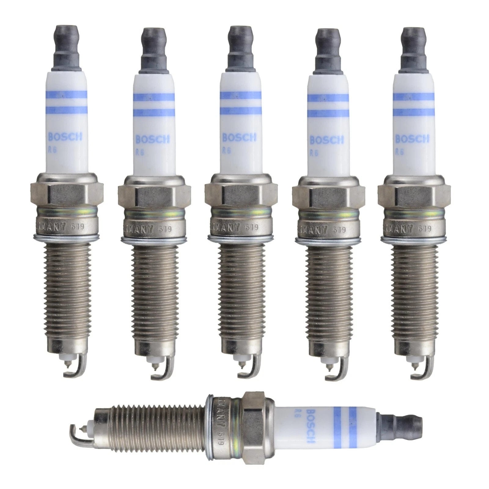 Set of 6 Double Iridium Spark Plugs for Audi Q7, Porsche Cayenne (2007–2017)
