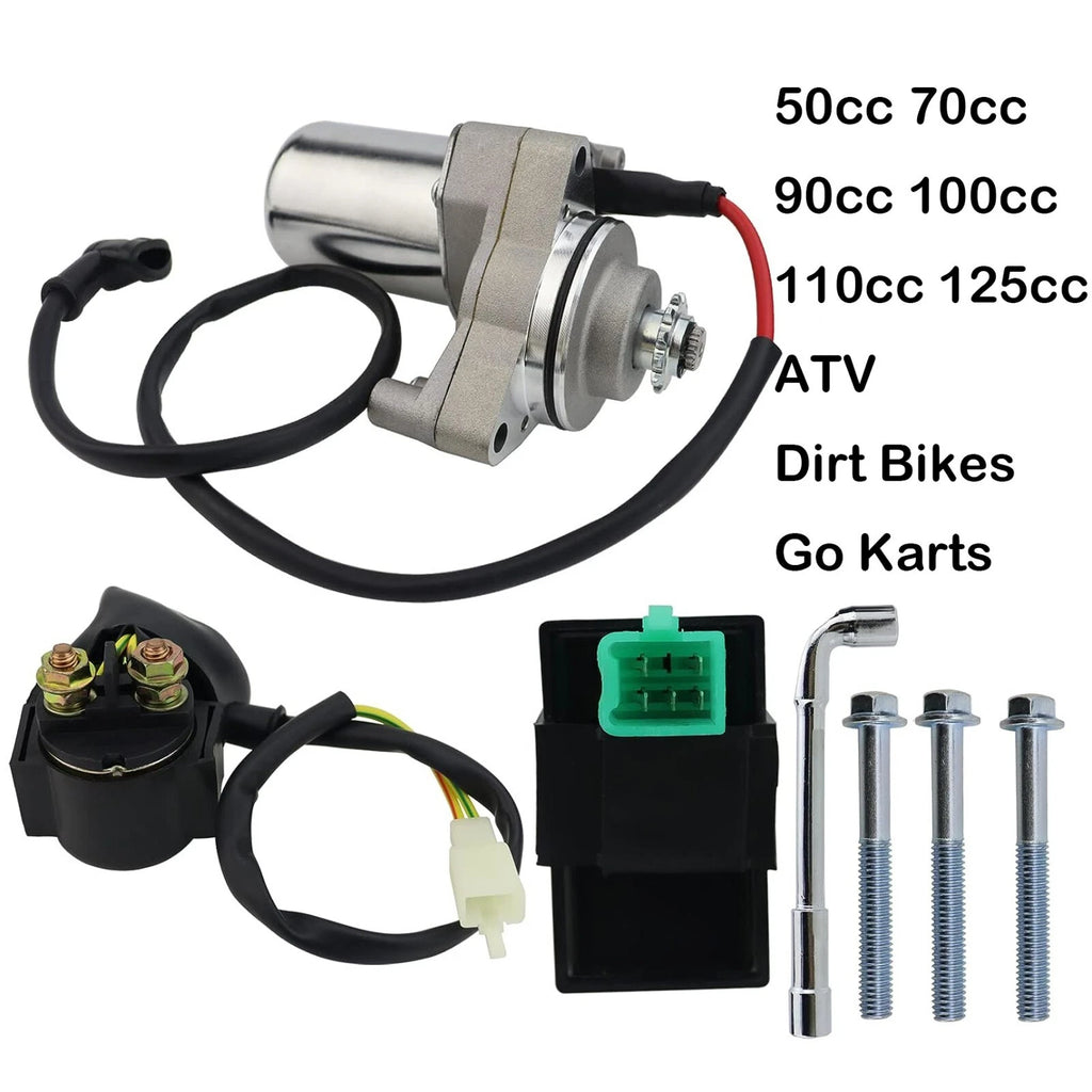 Starter for 50cc 70cc 90cc 100cc 110cc 125cc Dirt Bikes Go Karts (W/Relay & CDI)