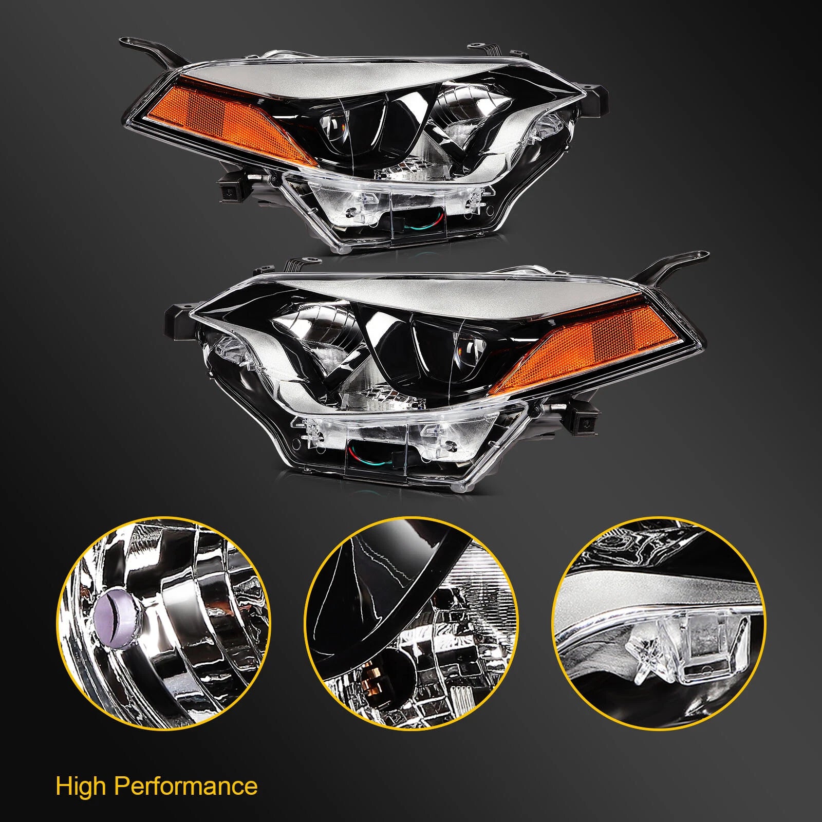 Headlight Assembly Set for Toyota Corolla (2014–2016)