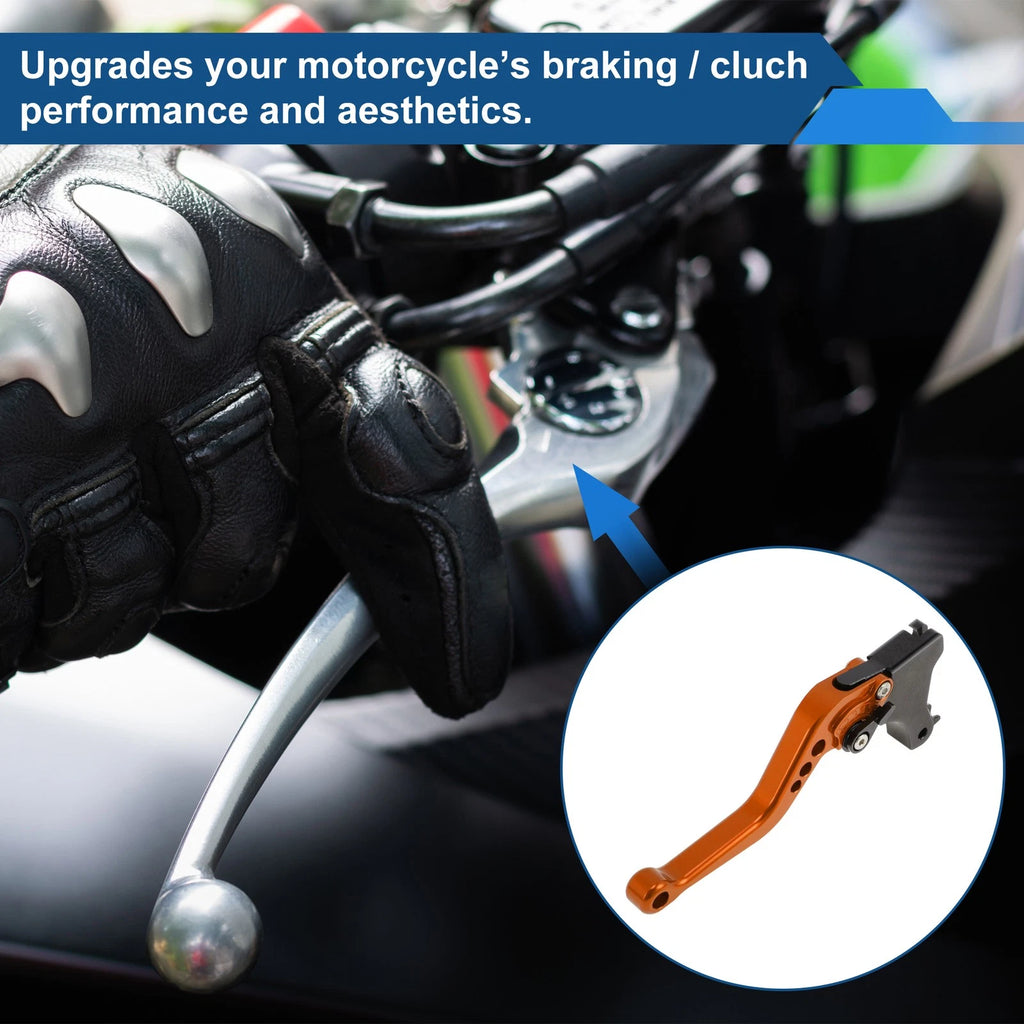 Adjustable Short Brake Clutch Levers for BMW F650GS (2008–2012) - Orange 1 Pair