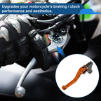 Adjustable Short Brake Clutch Levers for BMW F650GS (2008–2012) - Orange 1 Pair