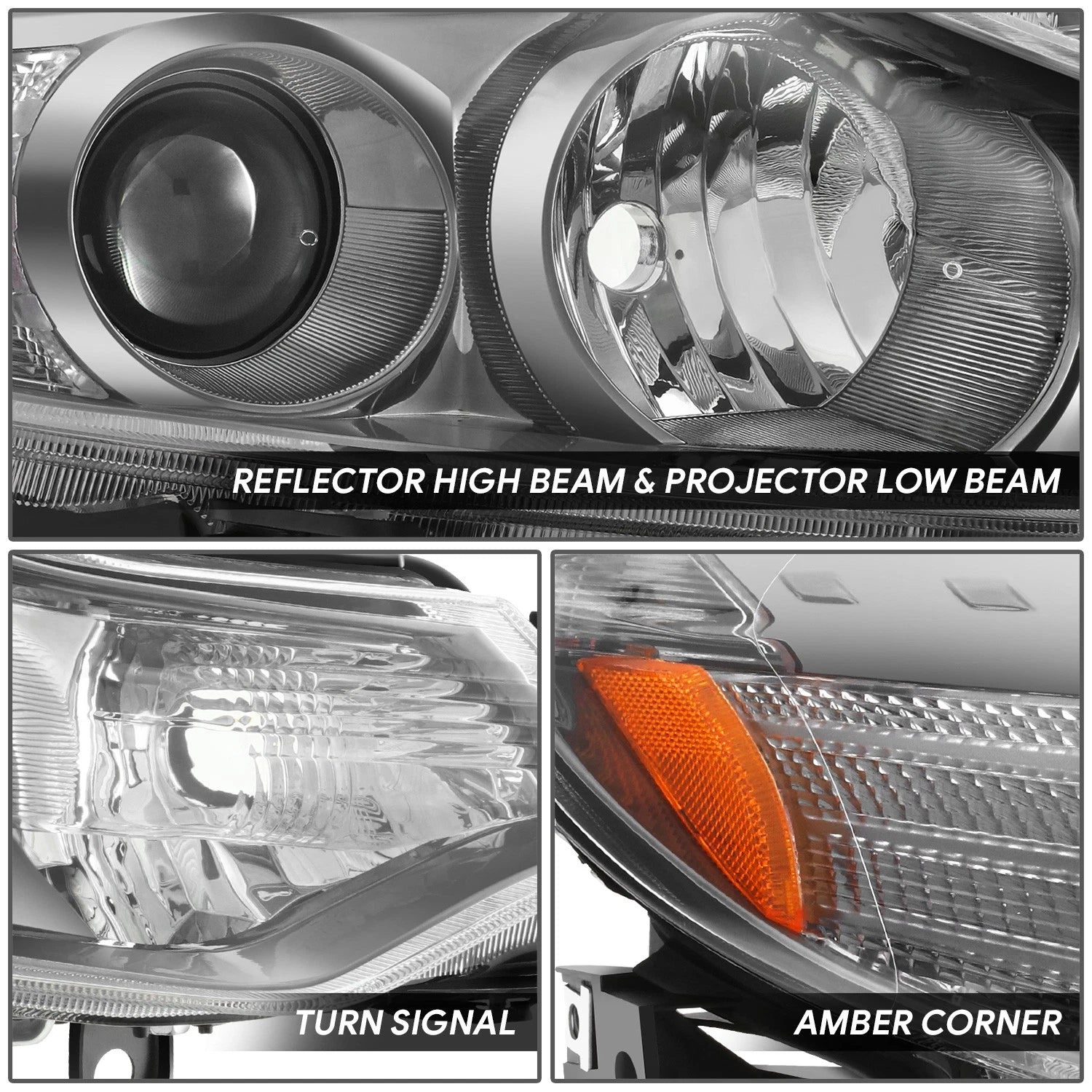 Chrome Projector Headlight Lamp for Nissan Murano (2009–2014)