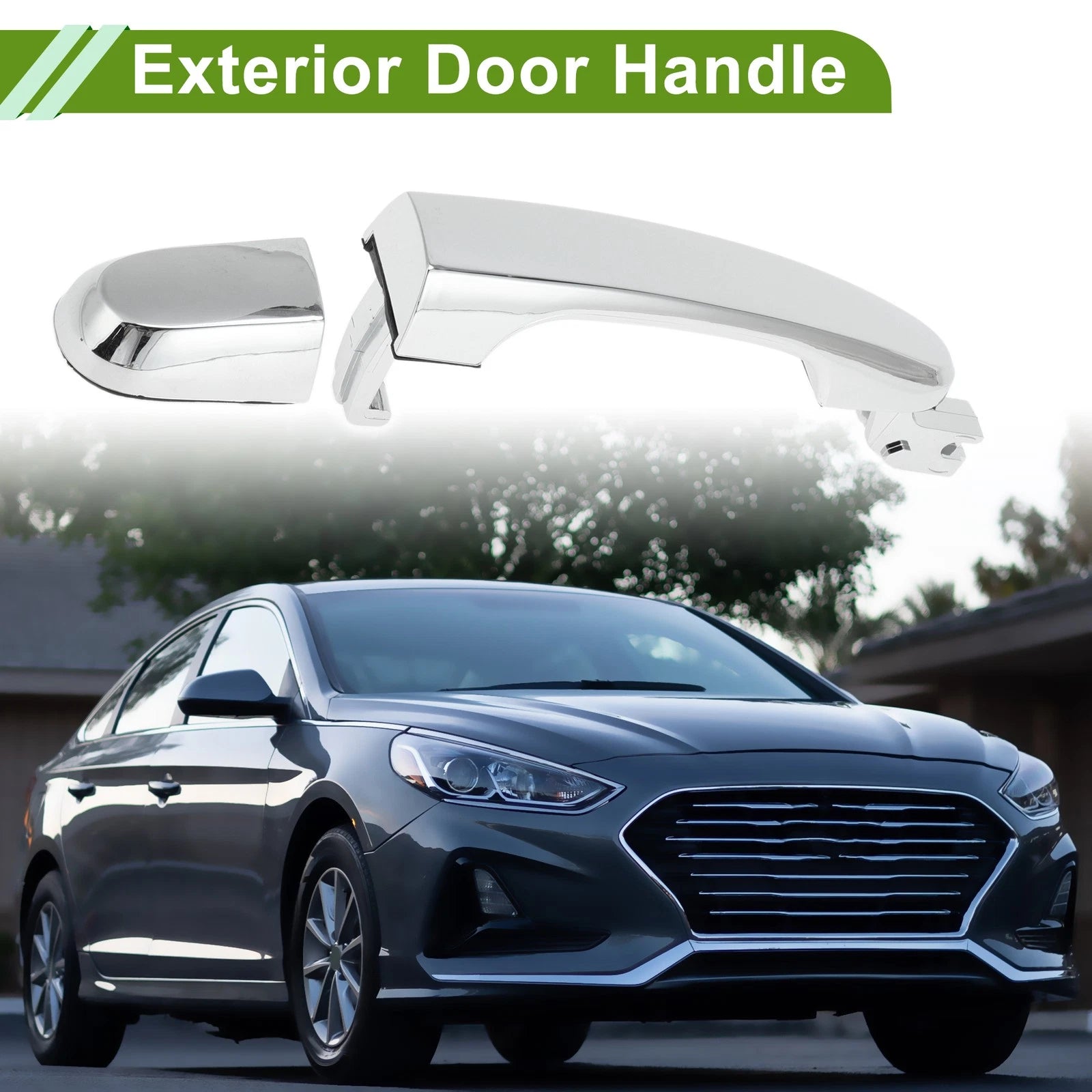 Exterior Door Handle for Hyundai Kia (No. 836611F000) Rear Right Silver Tone