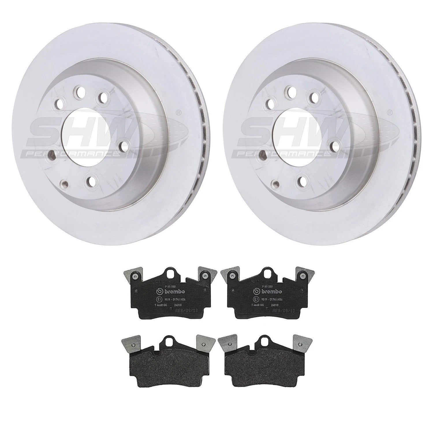SHW Performance Brake Kit with Rotors & Brembo Pads for Q7 Cayenne Touareg (2007–2018)