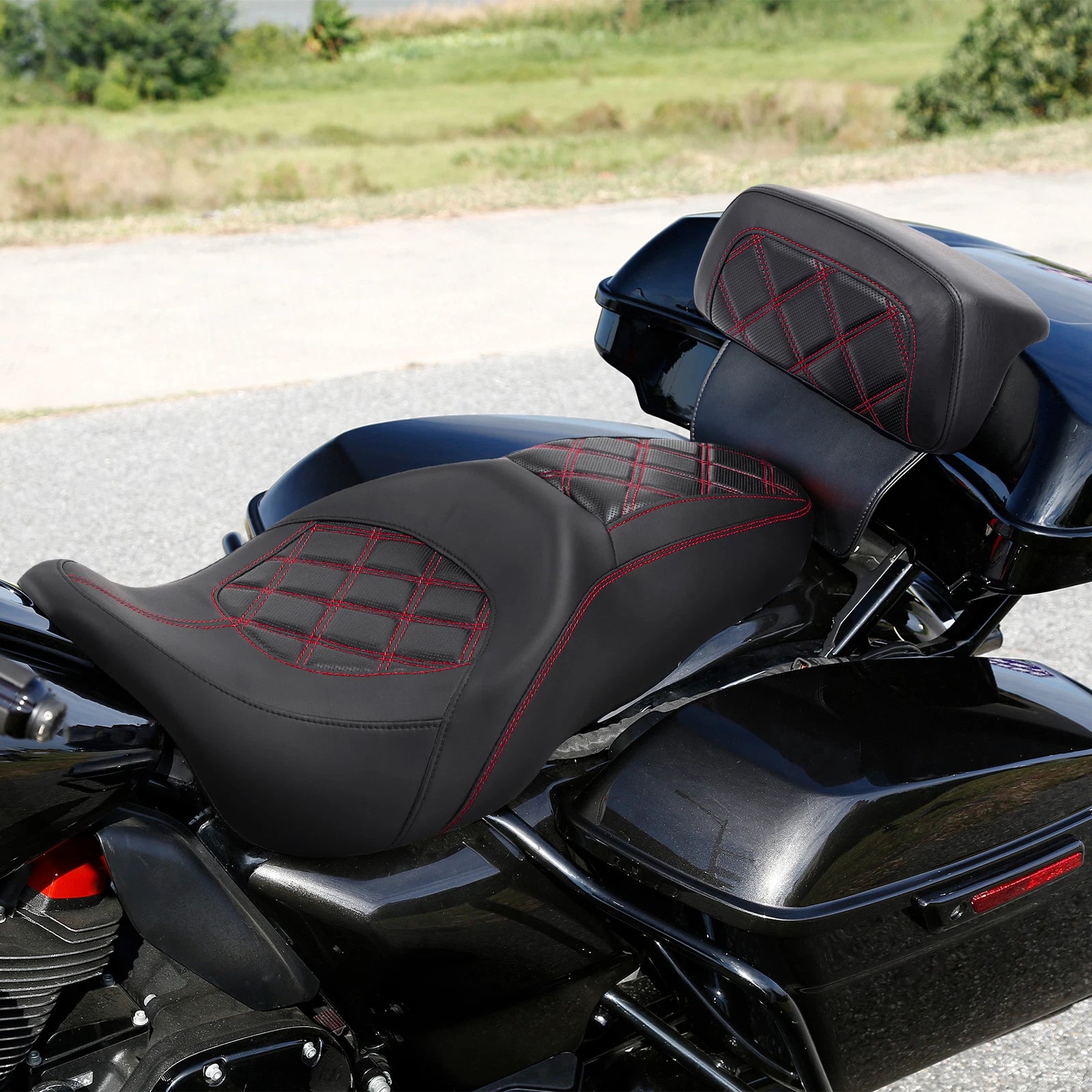 Driver Passenger Seat Backrest for Harley Street Electra Glide FLHT (2014–2023)
