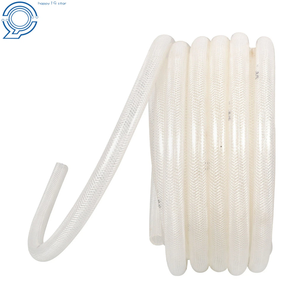 Clear Braided PVC Hose for Various Applications (50 Ft, 5/8" ID)