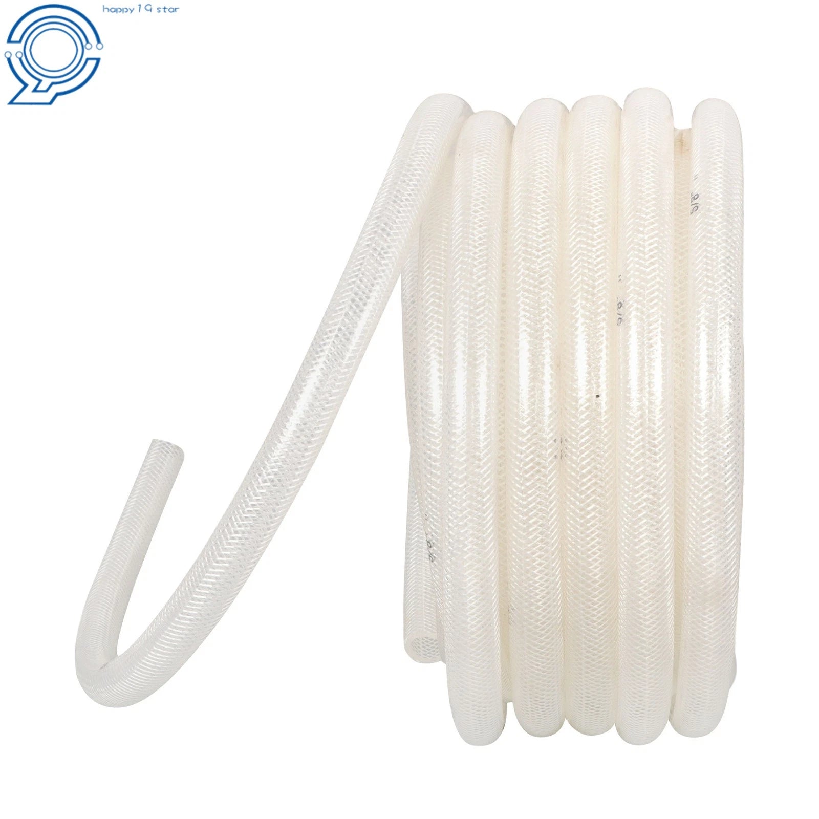 Clear Braided PVC Hose for Various Applications (50 Ft, 5/8" ID)